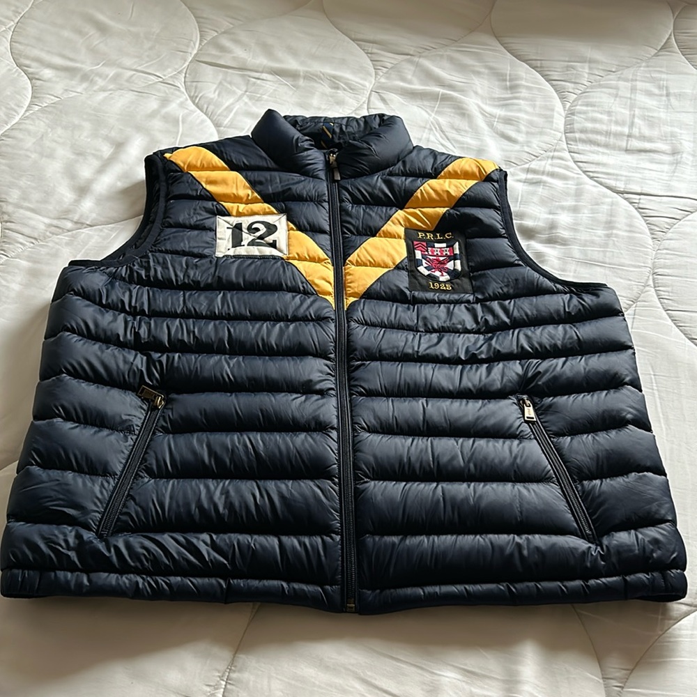 POLO Ralph Lauren Logo Crested Rugby Men’s down vest XXL/TTG New Without Yags